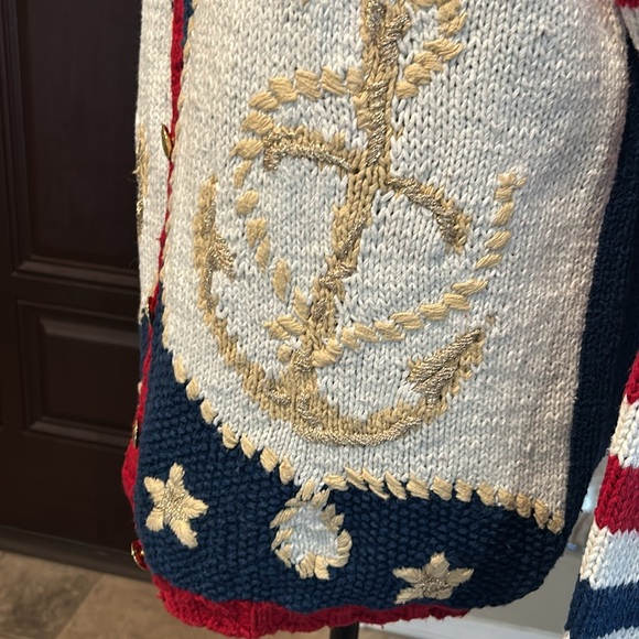 Vintage Casual Corner Limited Addition Hand Knitted American Nautical Cardigan - Picture 5 of 9